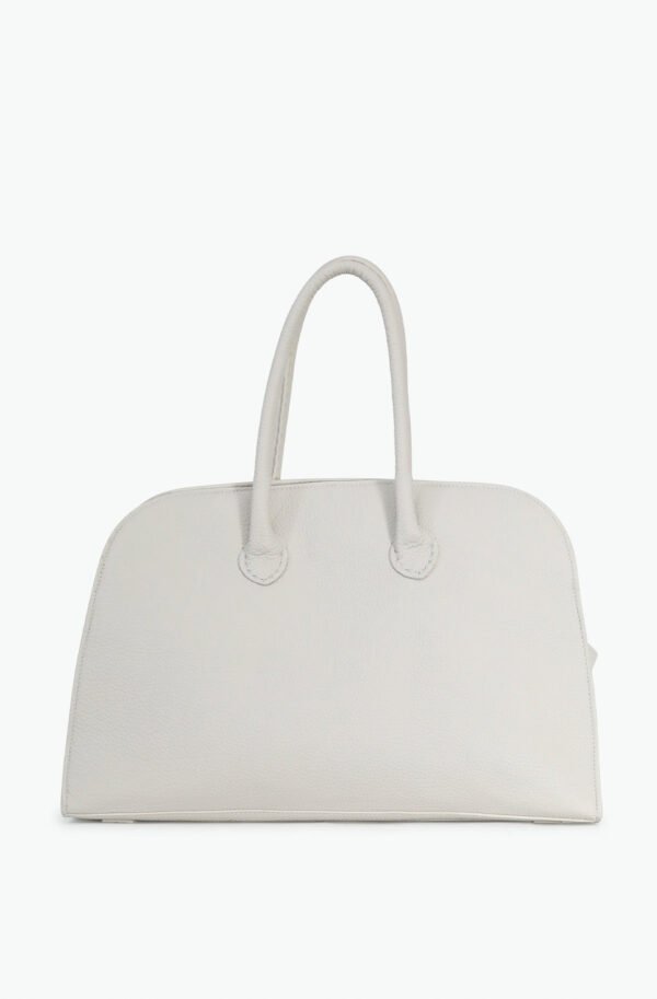 ARDEN HANDBAG IN ITALIAN LEATHER BUTTER WHITE